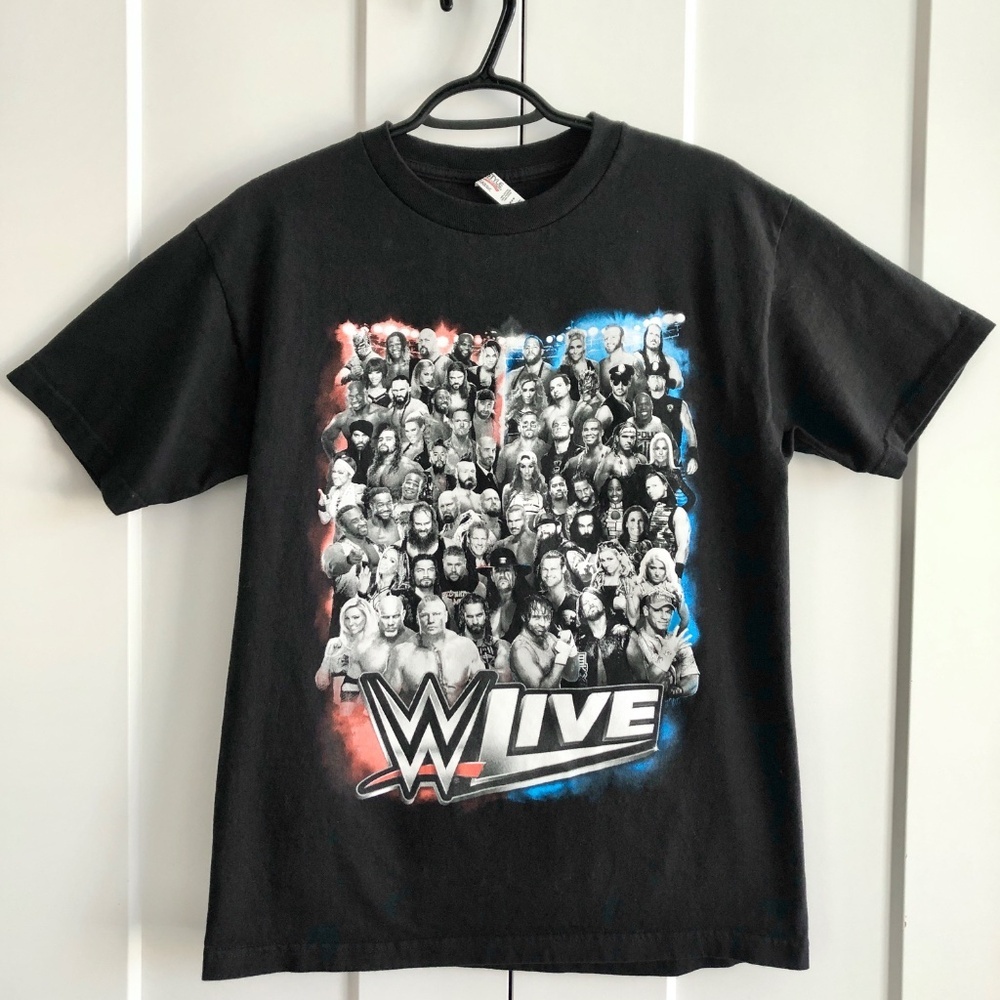WWE Live RAW T-Shirt, 2017 Smackdown‎ Tour, Wrestling, Mens, Med, Good Condition